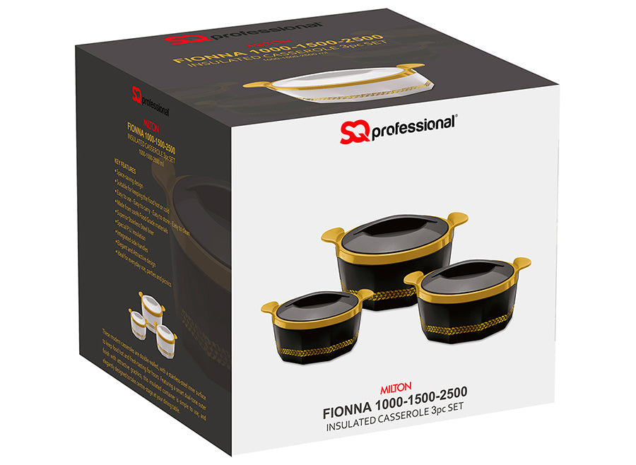 SQ Professional Fionna Hot Pot Set of 3 1.0 - 1.5 - 2.5L White 9353