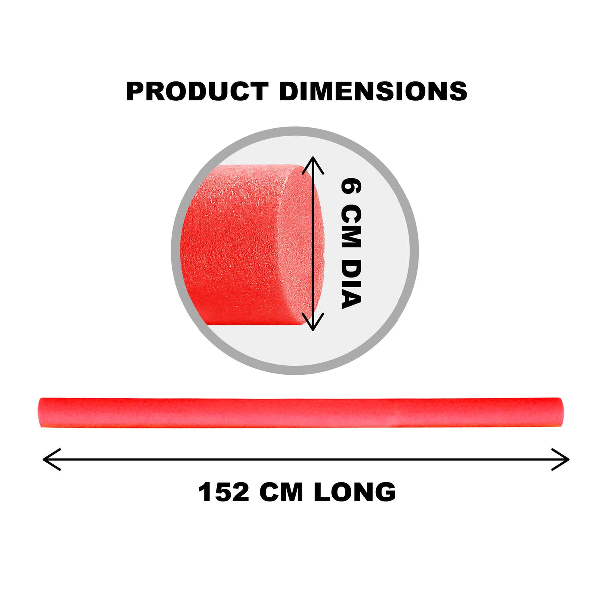 Swimming Pool Foam Noodle Tube 152Cm Red