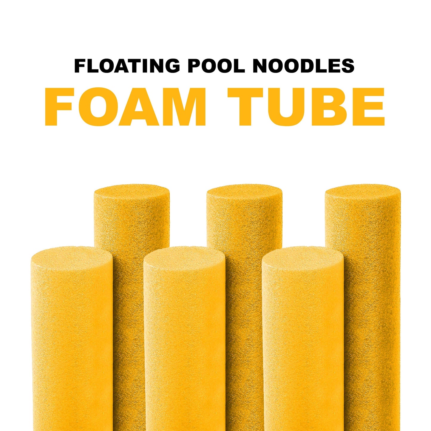 Swimming Pool Foam Noodle Tube 152cm Yellow 5001