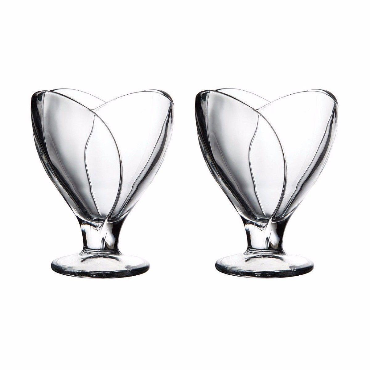 Pb Iceville Glass Ice Cream Cups Pack Of 2 (Parcel Plus Rate)