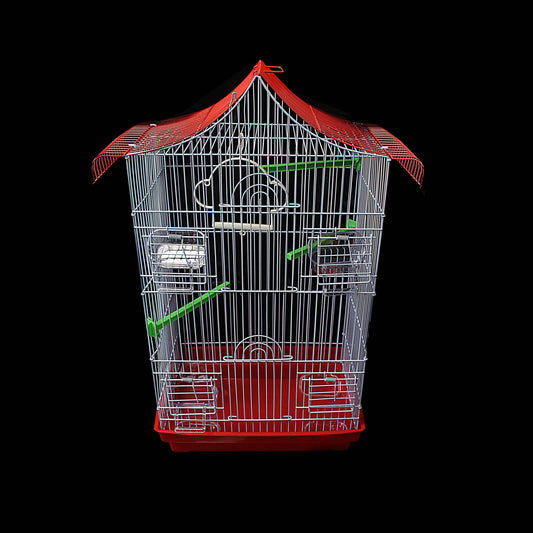 Metal Indoor Bird Parrot Pet Cage 57 x 40 x 20.5 cm Assorted Colours 0084 A