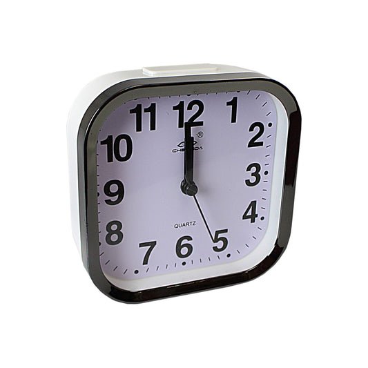 Square Quartz Bedroom Desk Alarm Clock Assorted Colours