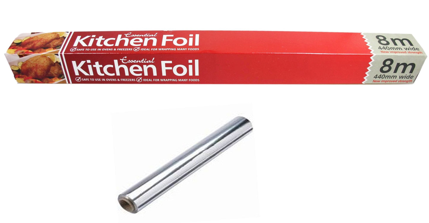 8M Kitchen Foil Oven Freezer Safe Improved Strength 450mm Wide FR4508