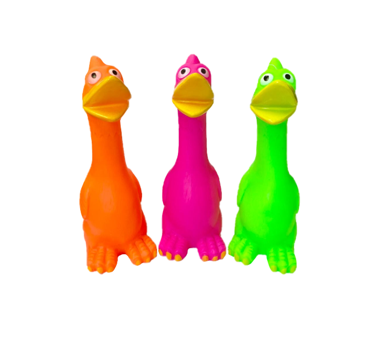 Pets Dog Toy Squeaky Chicken Bird Assorted Colours