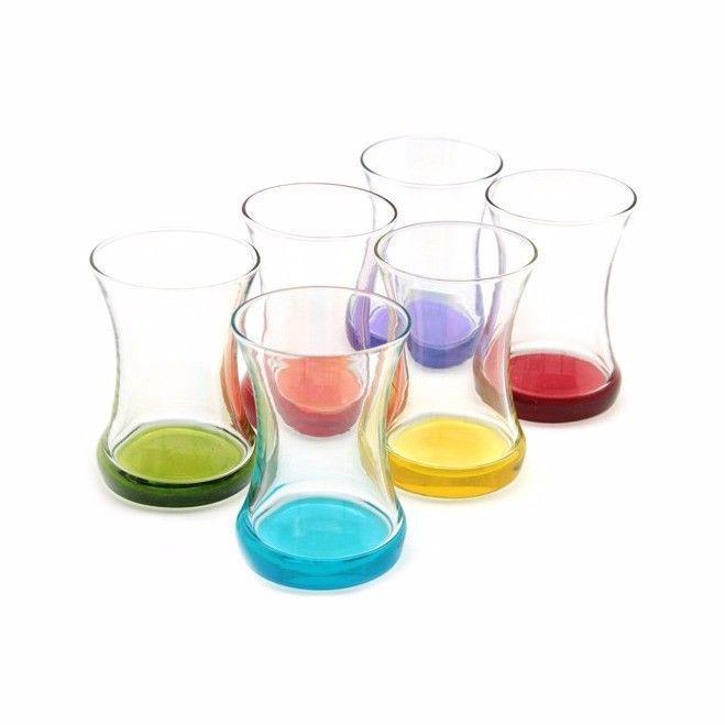 Coral Zen Tea Glass 155Cc Set Of 6 (Parcel Plus Rate)