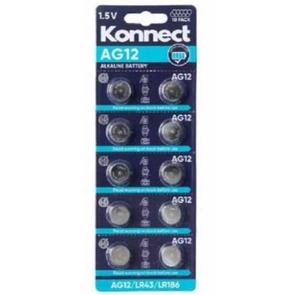 Konnect 10 Pack Alkaline Batteries - 1.5v - AG12 - LR43