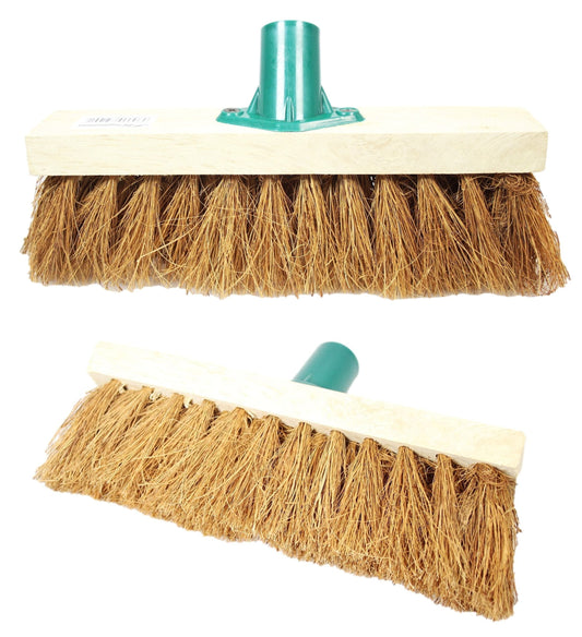 10" Soft Coco Garden Wooden Broom Brush Head