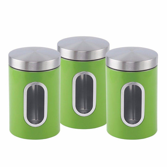 High Quality NEA Set Of 3 Cannisters Green 6710