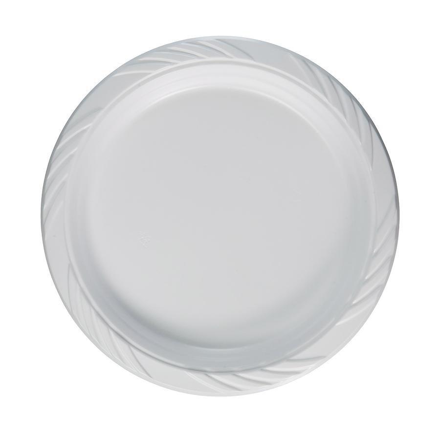 Disposable White Plastic Plate 23 cm Pack of 50 CD642
