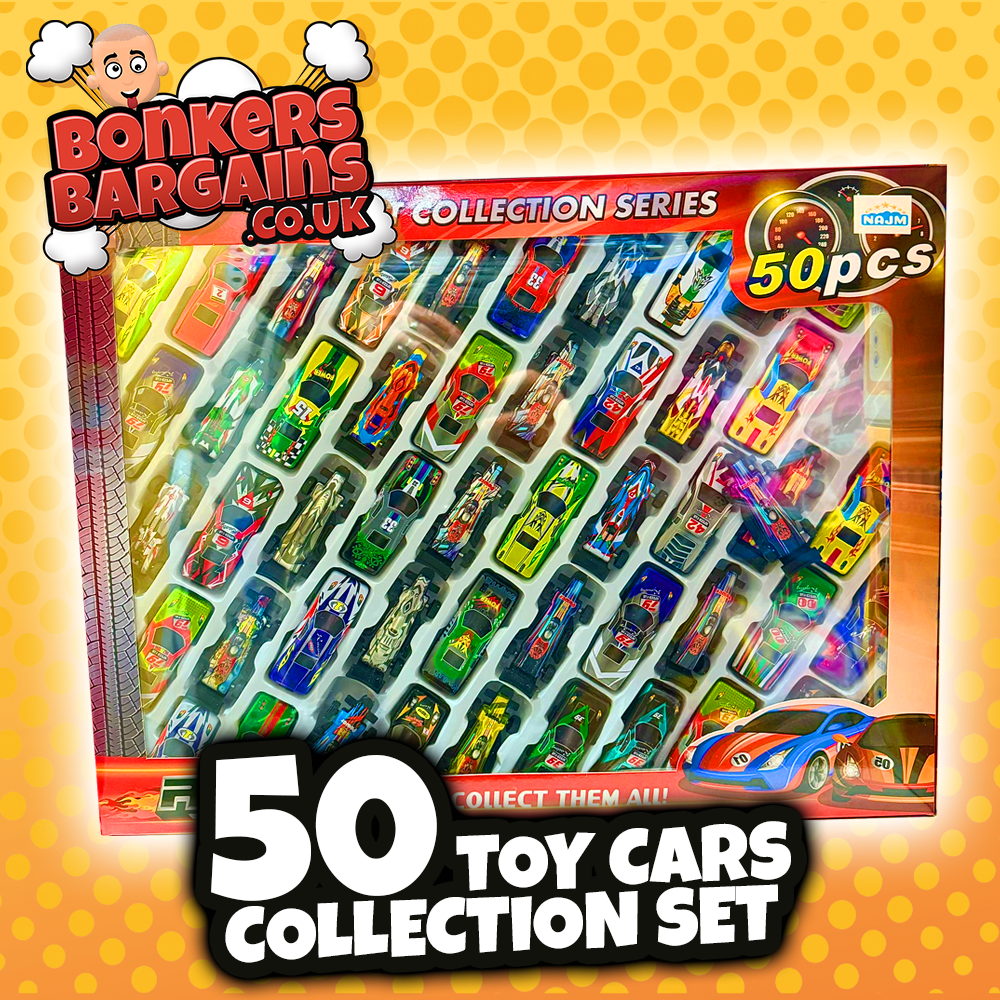 50 Toy Cars - Racing Collection Set