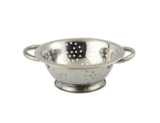Stainless Steel Kitchen Colander 2 Handle Drainer Strainer Colander 1 Qt ( Parcel Rate )