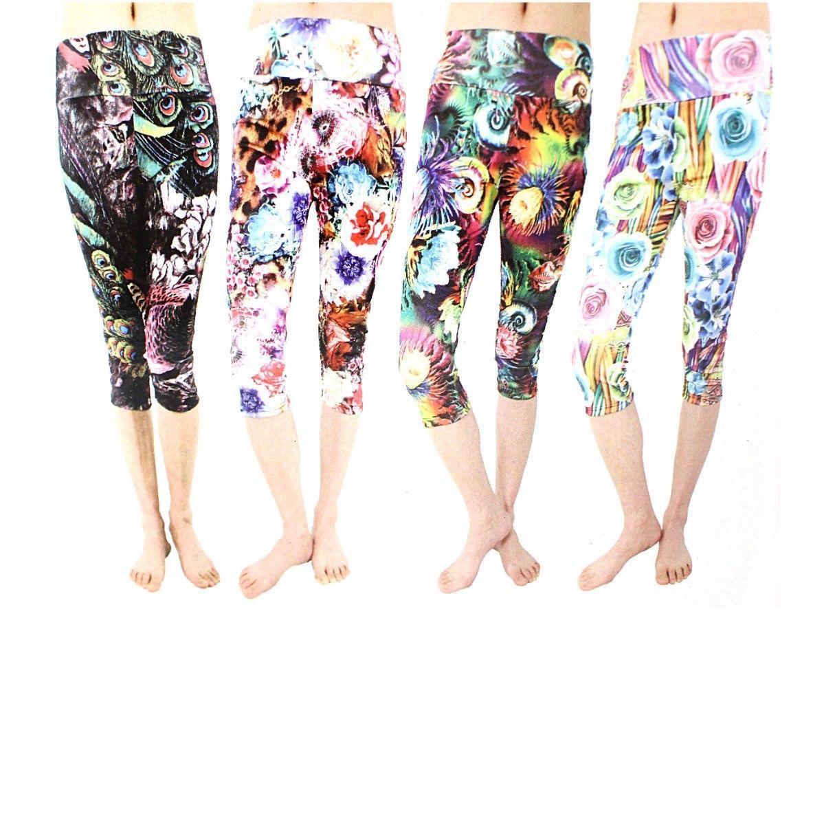 Womens Ladies Hot Shapers Printed Leggings Home Health