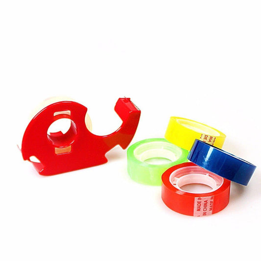 Multi Assorted Coloured Cellotapes With Dispenser 3269