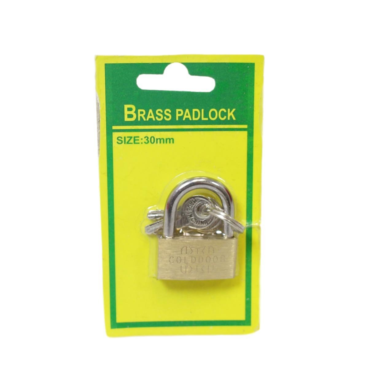 Brass Padlock Diy Home Suitcase Gold Door Padlock With 2 Keys 30mm 5185