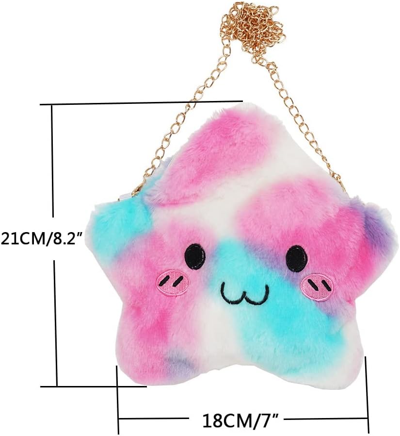Girls 20 Piece Pretend Play Make Up Set with Fluffy Star Carry Bag Case