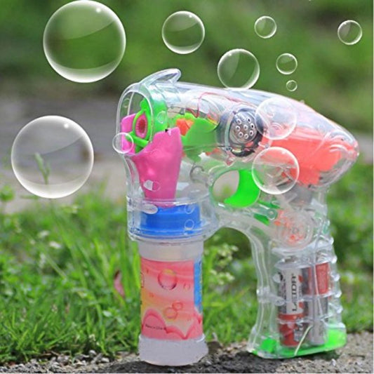 Bubble Making Toy Guns with Lights, Electric Bubble Gun -with battery