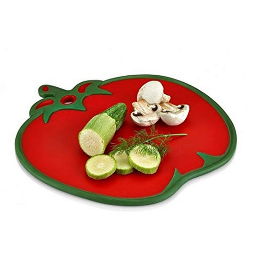 Tomato Red Non-Slip Fruit And Vegetable Chopping Board 30cm x 30cm x 1cm 041350