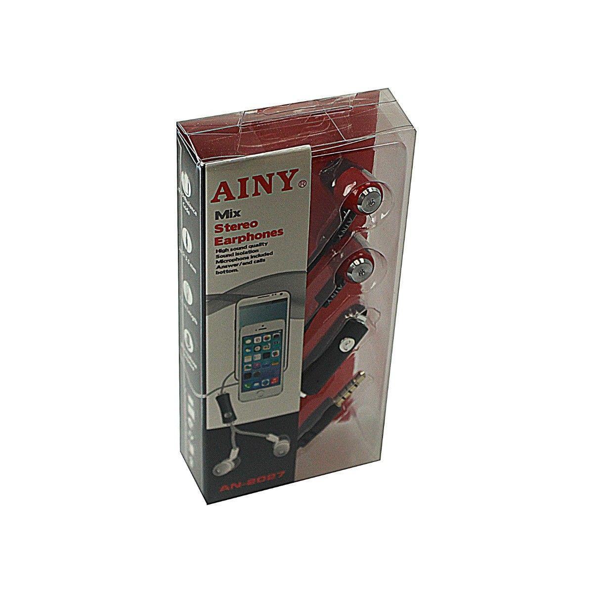Ainy Mi x Stereo Earphones In Assorted Colours