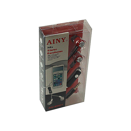AINY Mix Stereo Earphones In Assorted Colours 3949