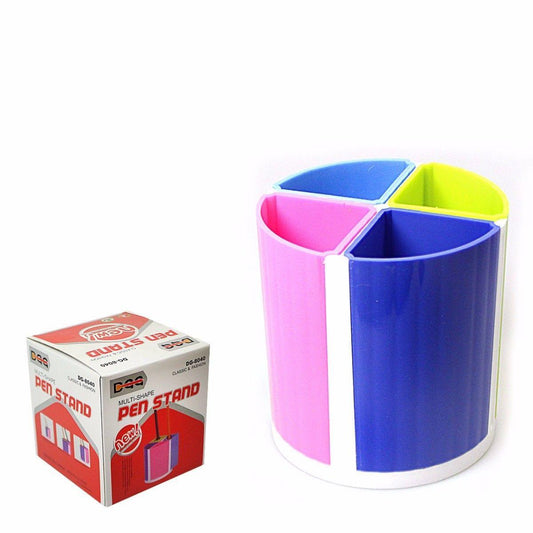 4 Compartment Office Home Stationery Pen Stand Multi Colour