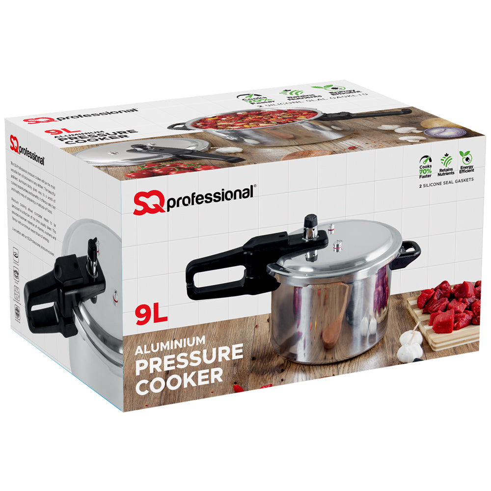 Sq Professional Aluminium Pressure Cooker 9 Litre