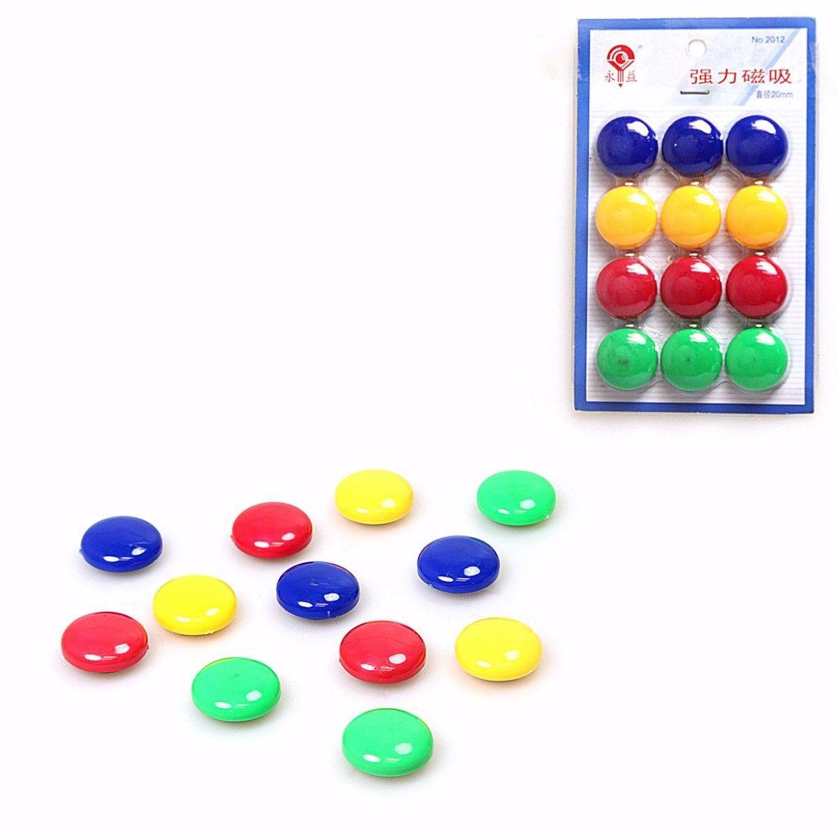 Round Fridge Magnets Pack of 12 3568