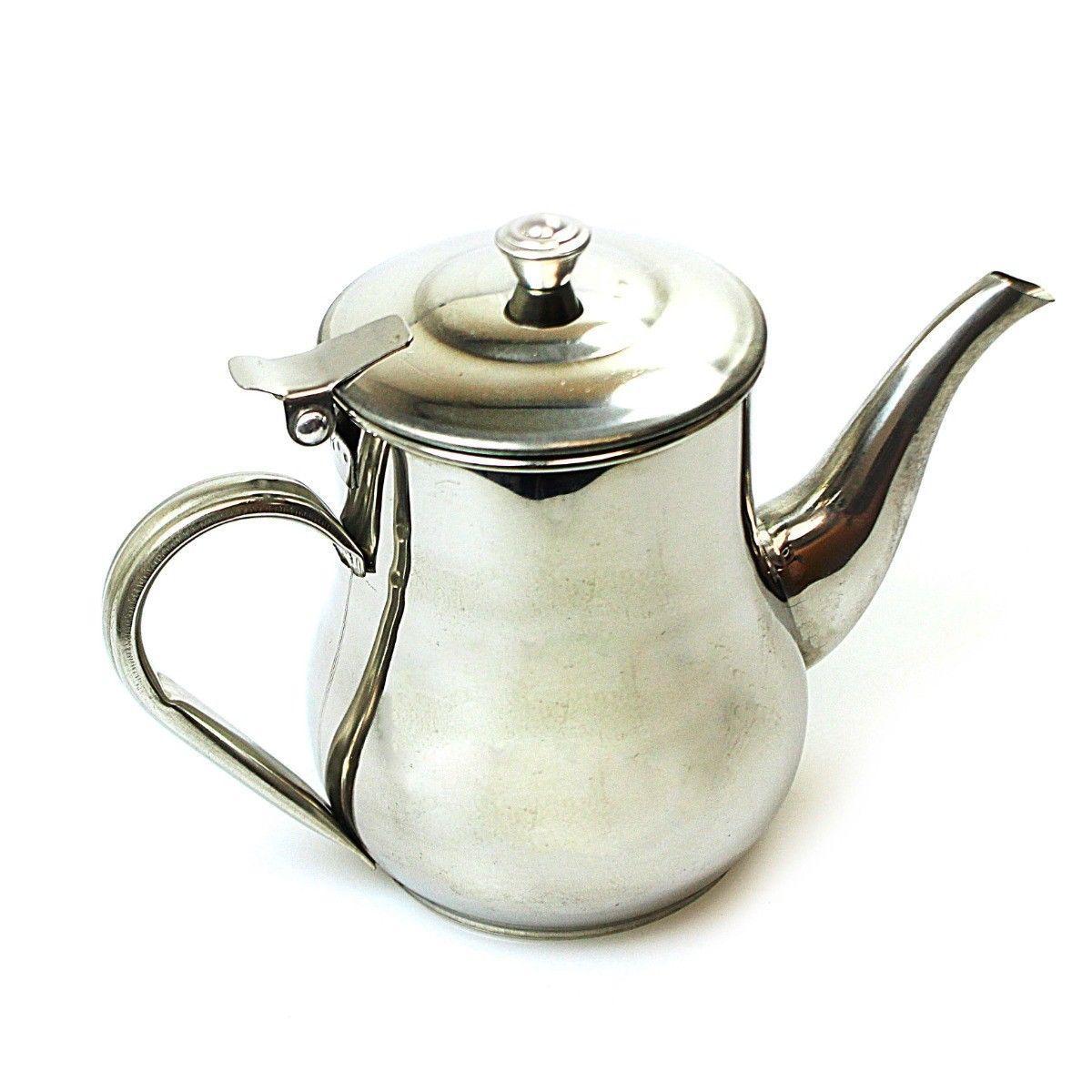 Traditional Style Stainless Steel Tea Pot 18Oz Kitchen Home