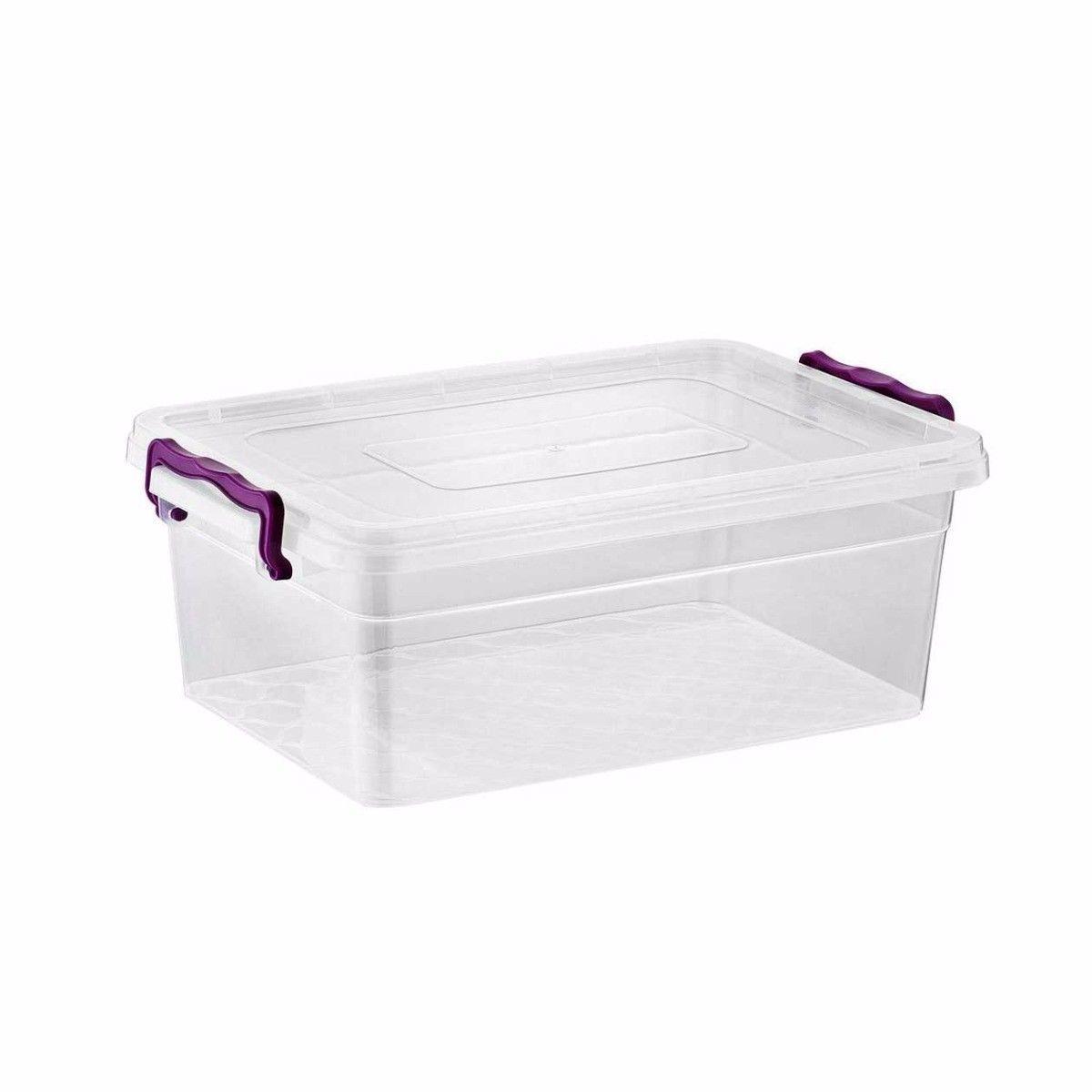 Clear 7.50 Litre  2 Clip Handles Rectangle Container 2141