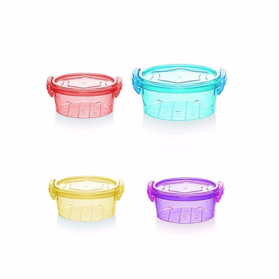 Mini Round Food Storage Container 300ml Assorted Colours AK241