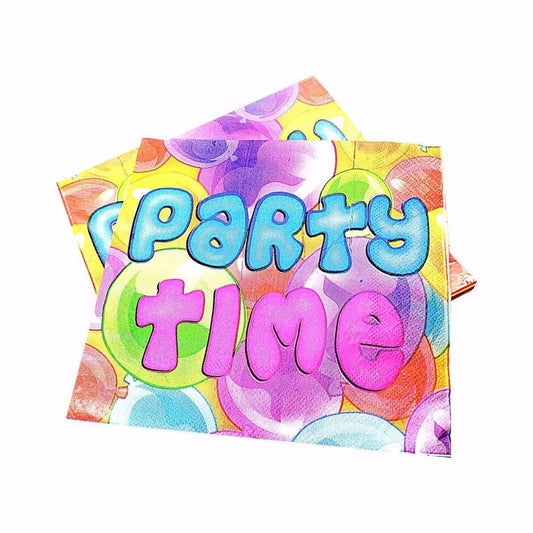 Pack of Paper Birthday Napkins Tissues Assorted Designs 1675
