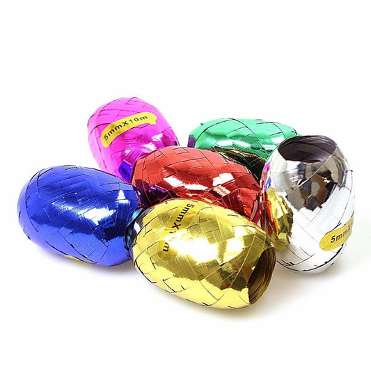 Christmas Gift Wrap Curling Ribbon 5mm x 10m Pack of 6 Assorted Colours 2711