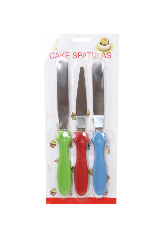 Stainless Steel Spatula Palette Smooth Set Cake Decorating Tools Kit 3 Pack 5371