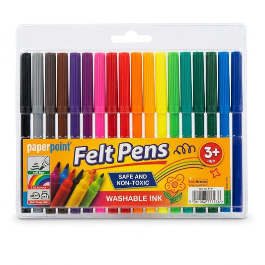 Felt Pens With Paper Point, Safe Non – To x ic Washable Ink