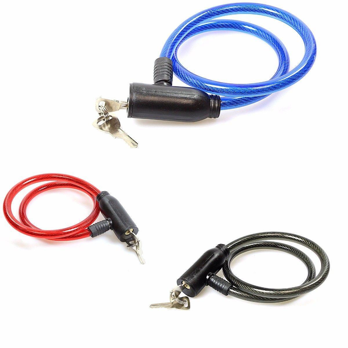 Bicycle Bike Lock with Keys Assorted Colours 0683 A