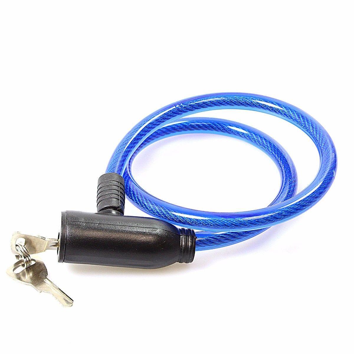 Bicycle Bike Lock with Keys Assorted Colours 0683 A