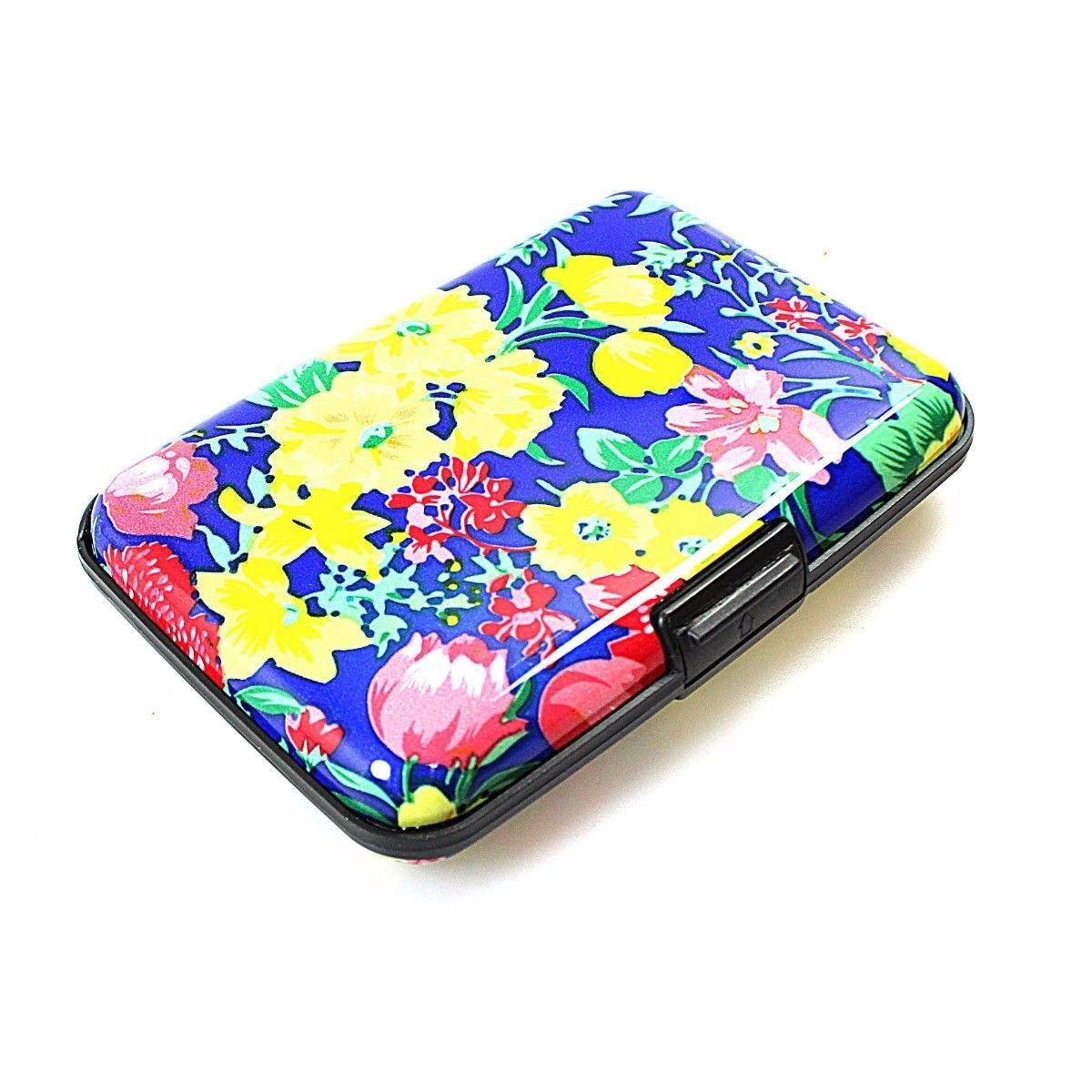 Aluminium Plastic Card Holder Wallet With Printed Design Assorted Designs
