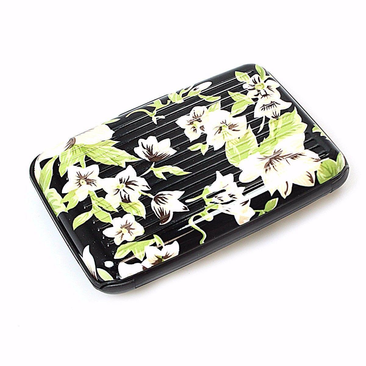 Aluminium Plastic Card Holder Wallet With Printed Design Assorted Designs