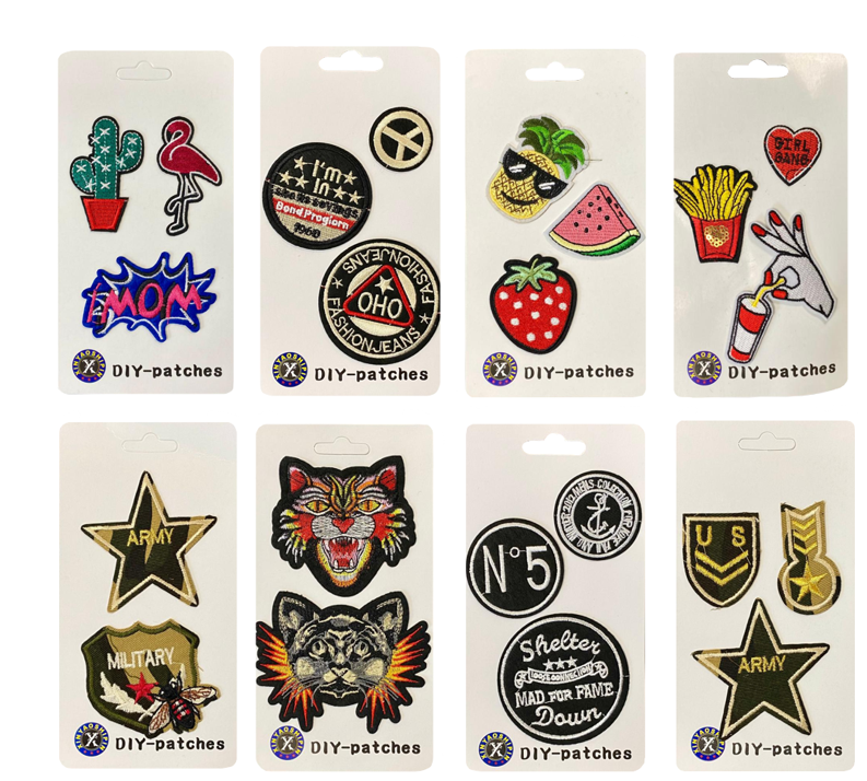 Embroidered / Sequinned Iron on Clothes Patches Set  Assorted Designs 5433