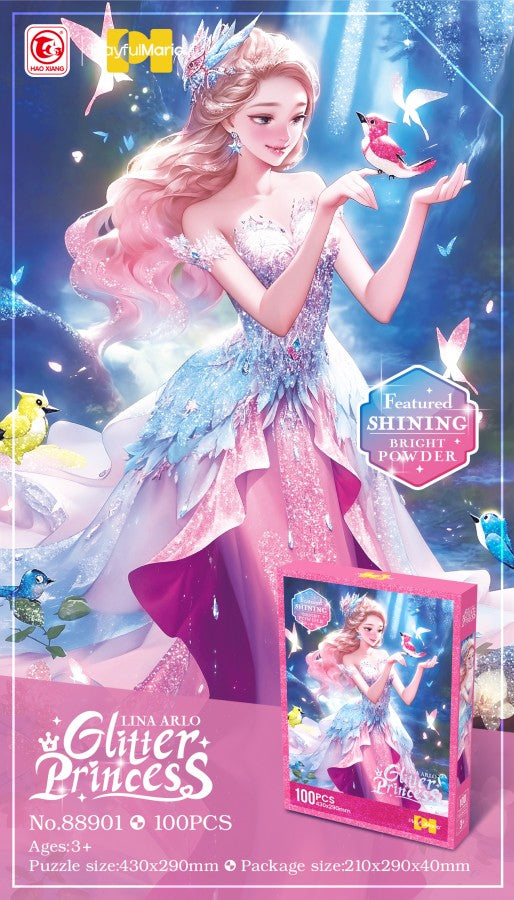 Glitter Princess Puzzle - 100Pcs