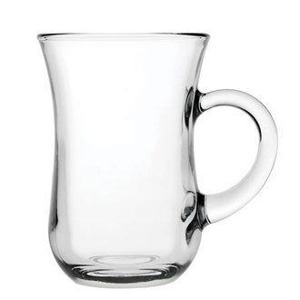 Ovel Tea Glasses With Handles Set Of 6  (Parcel Plus Rate)