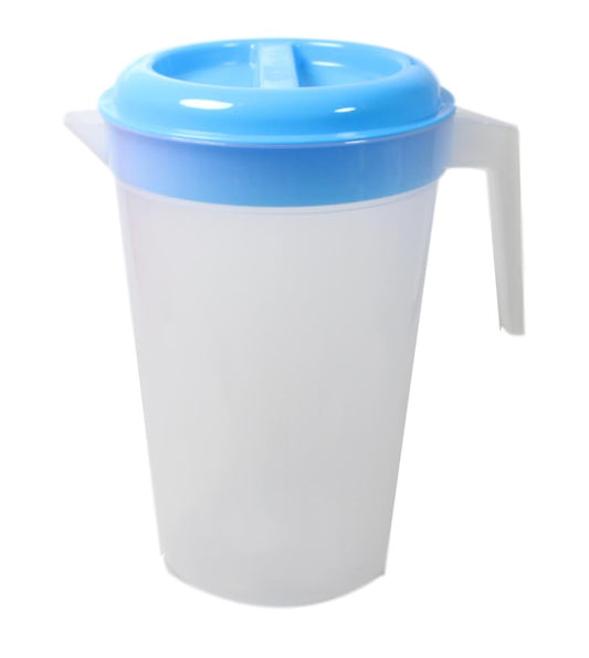 Plastic Water Kitchen Jug with Lid 27 x 17 cm Assorted Colours 5539