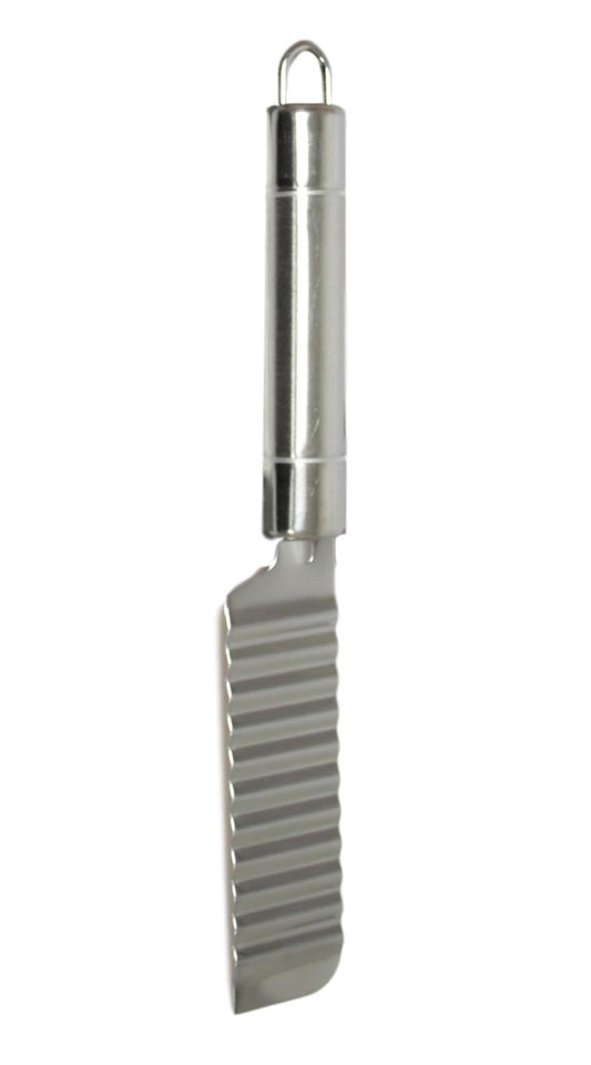 Stainless Steel Kitchen Ridged Textured Potato Vegetable Knife Slicer 22cm 5548