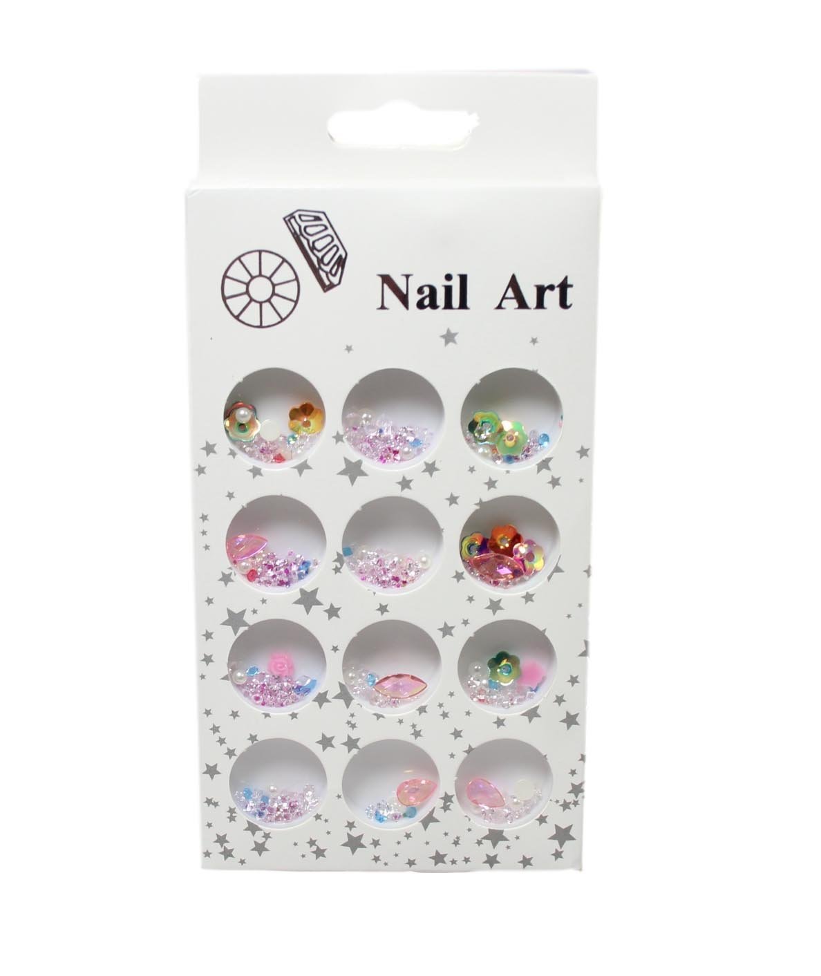 Assorted Nail Art Parts Glitter Gems Crystal Decoration Assorted Designs 5571A