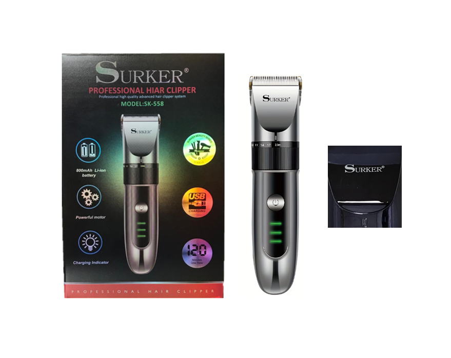 Hair Shaver Trimmer SK-558 USB Rechargeable Assorted Colours 5580