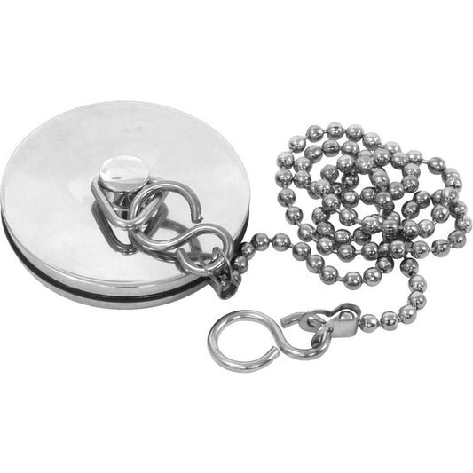 Chrome Metal Bathroom Bath Plug 4cm And Chain 18" 5583 A