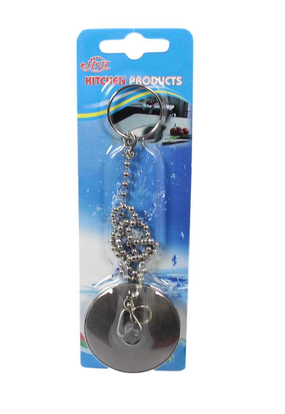 Chrome Metal Bathroom Bath Plug 4cm And Chain 18" 5583 A