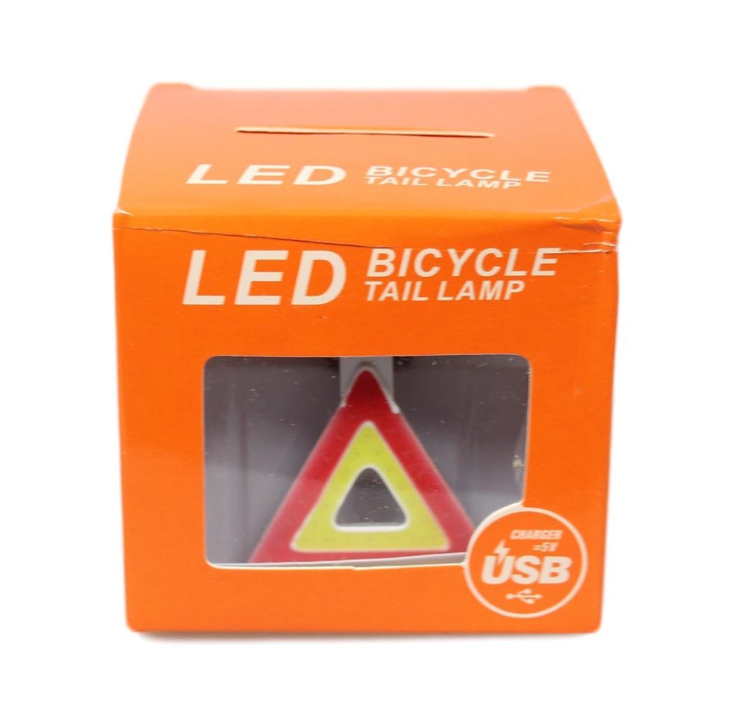 Bicycle LED Tail Lamp Bicycle Light Safety Bike Hazard Awareness Triangle 7-8cm  5584