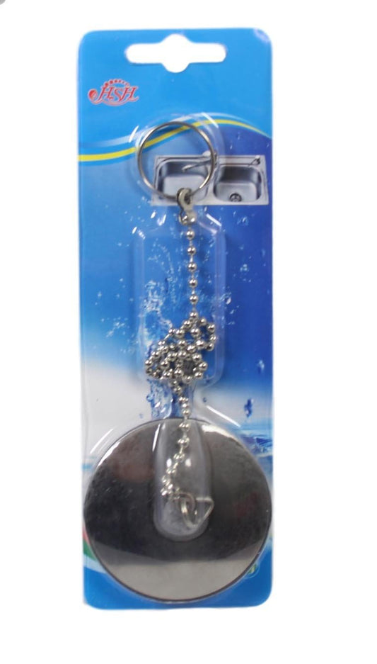 Chrome Metal Bathroom Bath Plug And Chain Heavy Duty 6.00 cm 55854