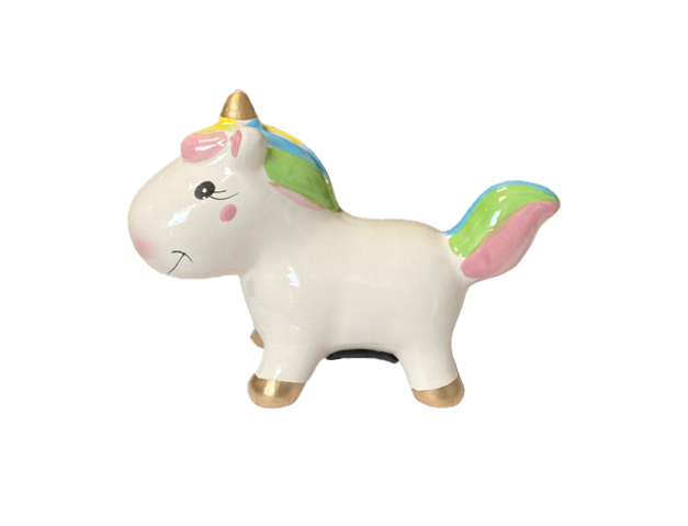 Ceramic Unicorn Money Piggy Bank Assorted Colours