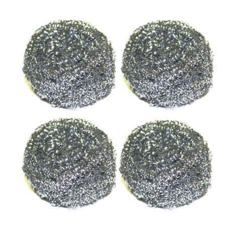 4 Pack Practical Cleaning Washing Up Steel Scourers Household Use 5598